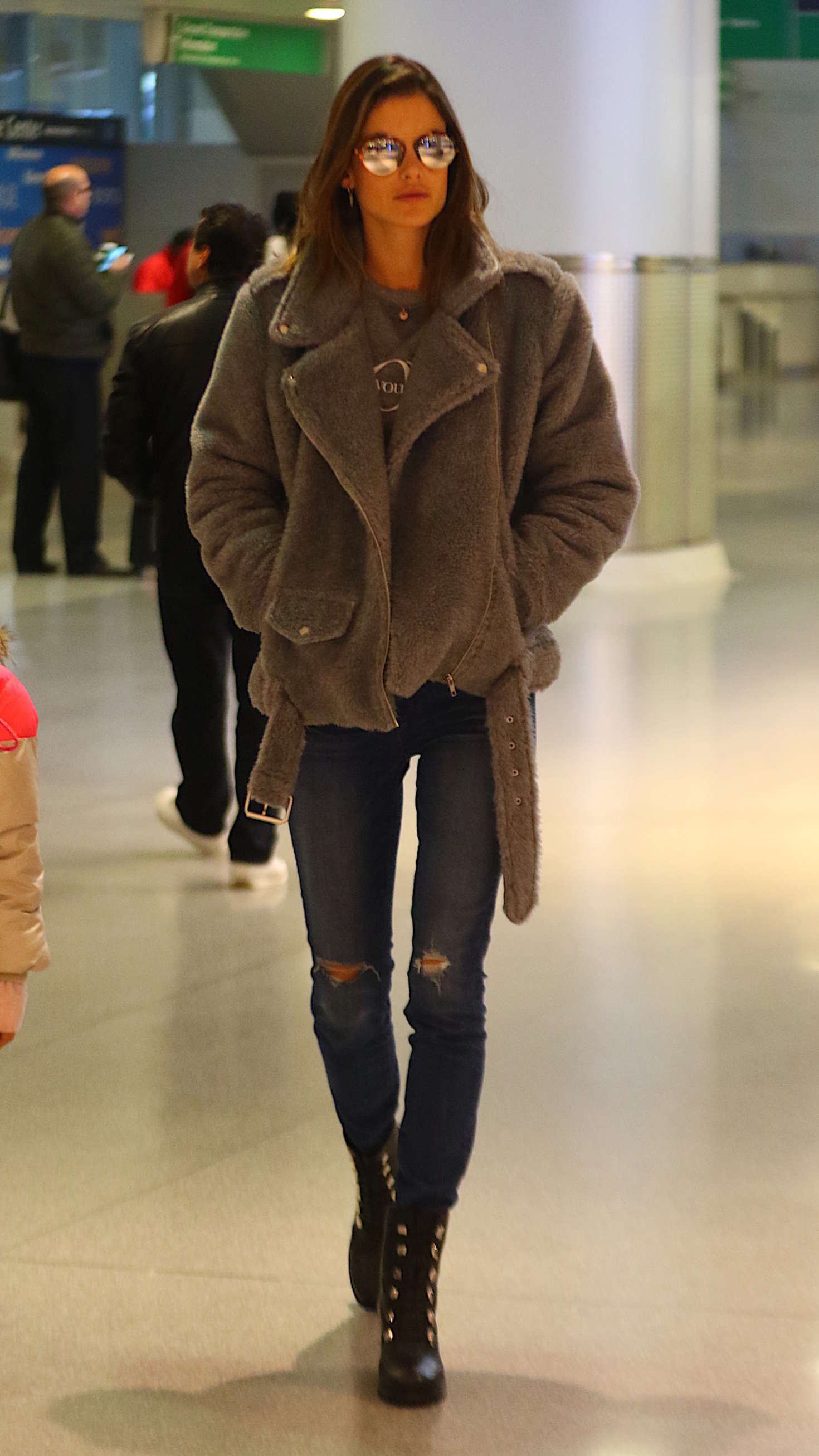 Alessandra Ambrosio Arrives at JFK Airport 09