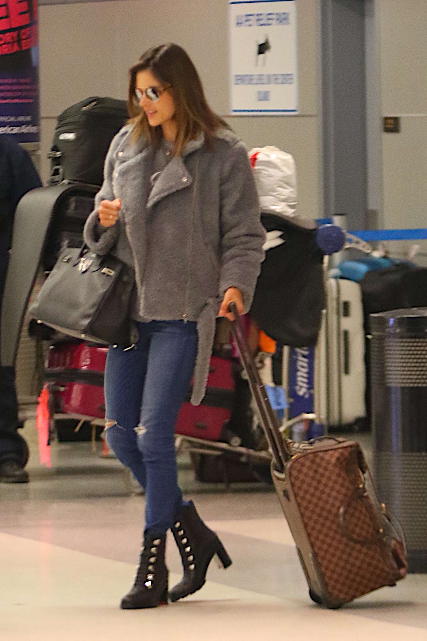 Alessandra Ambrosio Arrives at JFK Airport 07