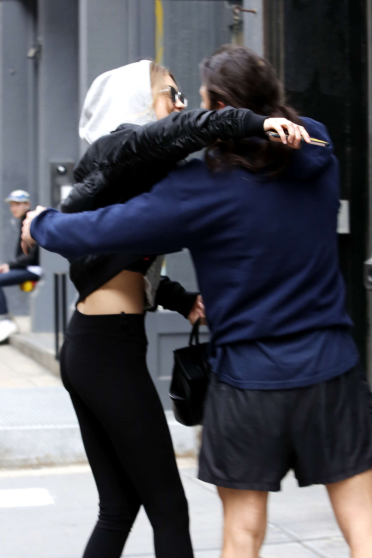 Gigi Hadid in Tights Leaves her apartment 17