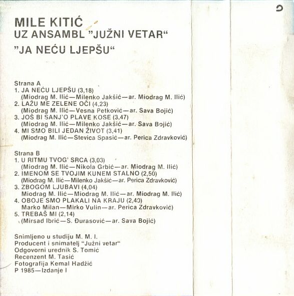 Mile Kitic 1985 zadnja