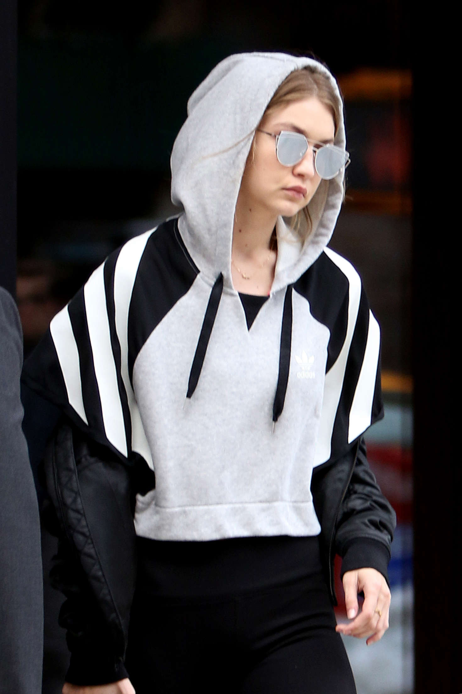 Gigi Hadid in Tights Leaves her apartment 19