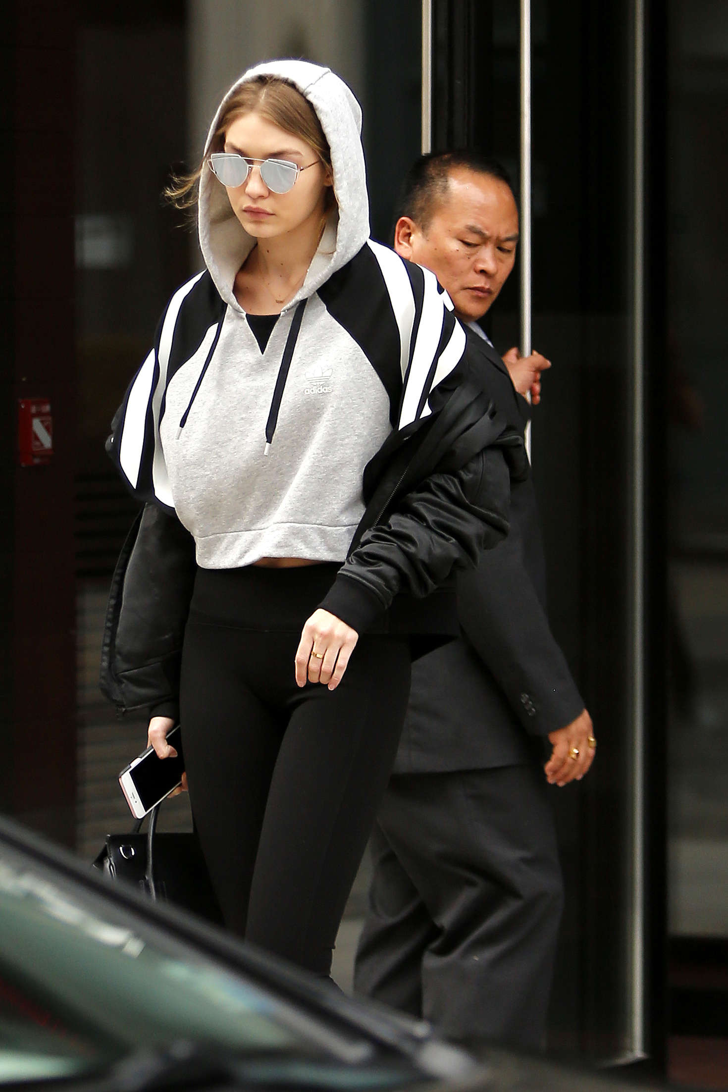 Gigi Hadid in Tights Leaves her apartment 28