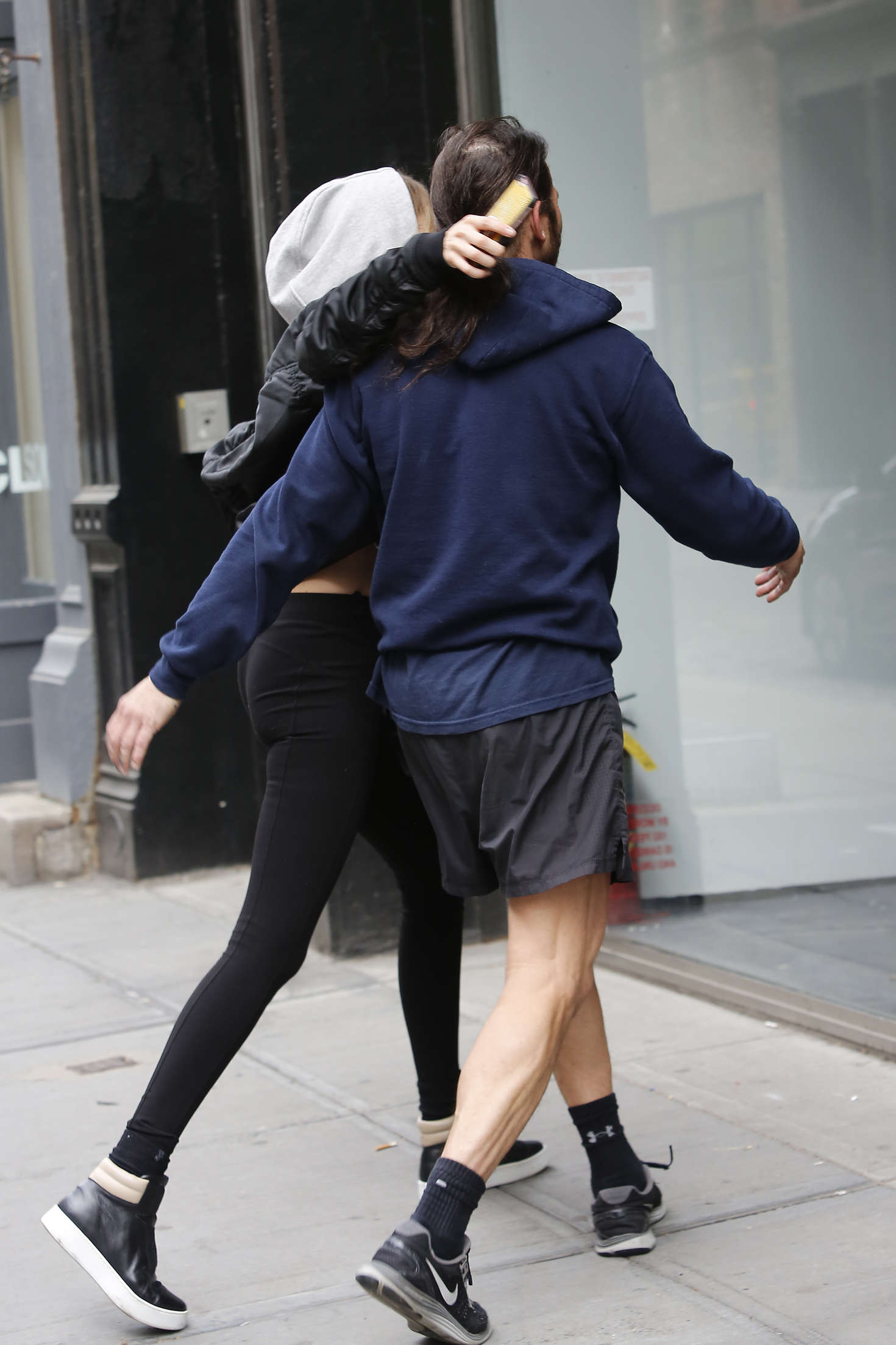 Gigi Hadid in Tights Leaves her apartment 10