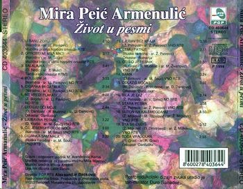 Mira Peic Armenulic 1998 - Zivot u pesmi 34466282_zadnja